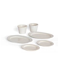 HUSTINGS | PLATE 2PCS SET 05 | PLATE S+L & CUP WH