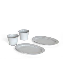 HUSTINGS | PLATE 2PCS SET 04 | PLATE L & CUP GY