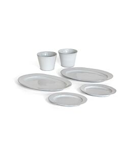 HUSTINGS | PLATE 2PCS SET 05 | PLATE S+L & CUP GY