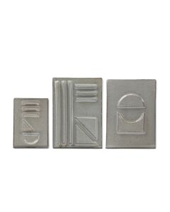 CERAMIC RELIEF WALL DECORATION SET/BEIGE
