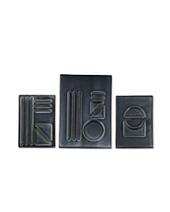 CERAMIC RELIEF WALL DECORATION SET/NAVY