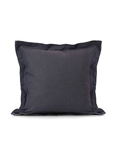 LINEN CUSHION COVER/PURPLE CHARCOAL