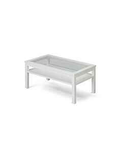 BIT TABLE GLASS WH