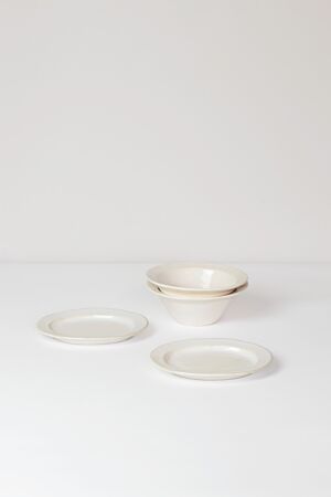 HUSTINGS | PLATE 2PCS SET 02 | PLATE S & BOWL WH