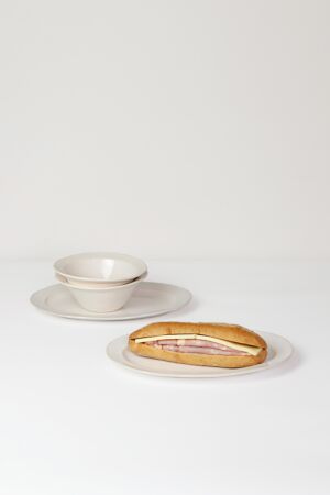 HUSTINGS | PLATE 2PCS SET 03 | PLATE L & BOWL WH