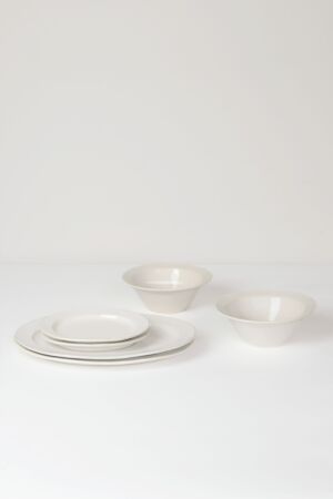 HUSTINGS | PLATE 2PCS SET 06 | PLATE S+L & BOWL WH