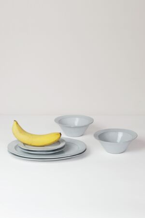HUSTINGS | PLATE 2PCS SET 06 | PLATE S+L & BOWL GY