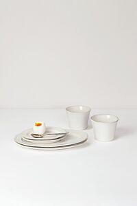 HUSTINGS | PLATE 2PCS SET 05 | PLATE S+L & CUP WH