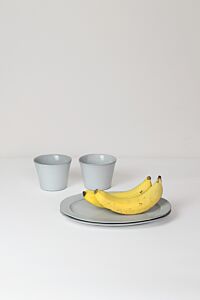 HUSTINGS | PLATE 2PCS SET 04 | PLATE L & CUP GY