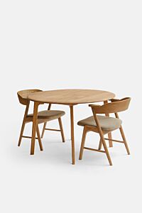 DINING SET / VENT CIRCLE 1100 TOP P/P+ LAME CHAIR MEDIUM