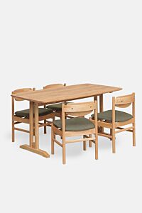 DINING SET /  OVAL TOP27 ALDER + ANT BACK CHAIR ALW